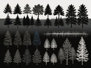 Fototapeta premium faint watercolor halftone dots fading,Fern Leaves Against Clear Sky ,Minimalist Nature Scene