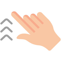 swipe up flat icon
