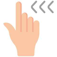 swipe left flat icon