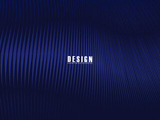 Premium background with diagonal dark blue wave stripes pattern. Vector horizontal template for digital luxury business banner, contemporary formal invitation, luxury voucher, gift certificate, etc.