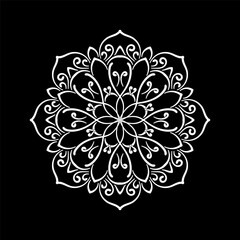 mandala ornament, round decorative design