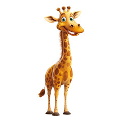 Obraz premium Happy Giraffe Cartoon Illustration