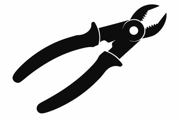pliers silhouette, pliers icon vector, black pliers symbol, pliers sign
