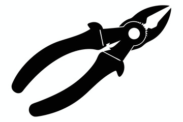 pliers silhouette, pliers icon vector, black pliers symbol, pliers sign
