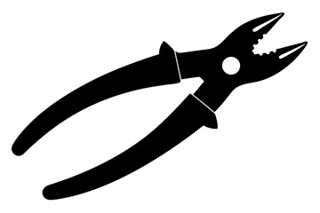 pliers silhouette, pliers icon vector, black pliers symbol, pliers sign
