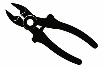 pliers silhouette, pliers icon vector, black pliers symbol, pliers sign
