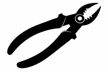 pliers silhouette, pliers icon vector, black pliers symbol, pliers sign
