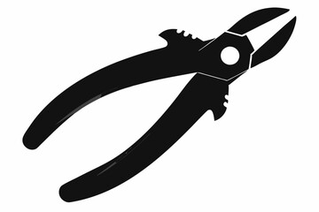 pliers silhouette, pliers icon vector, black pliers symbol, pliers sign

