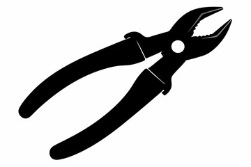 pliers silhouette, pliers icon vector, black pliers symbol, pliers sign
