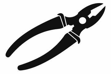 pliers silhouette, pliers icon vector, black pliers symbol, pliers sign
