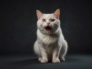 Obraz premium close up of cat,portrait a cat,cat on the sill,cat on the table,portrait of a cat with eyes,cat on a white,white persian cat,cat portrait,black and white cat,cat on white,portrait of cat,White cat,por