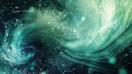 Explore the mystical beauty of digital aurora with swirling ethereal water strokes