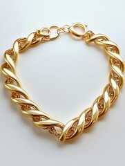 Obraz premium Gold jewelry on white background