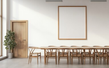Modern Dining Room Mockup.