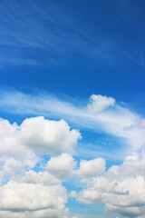 white cloud with blue sky background