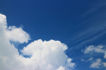 white cloud with blue sky background