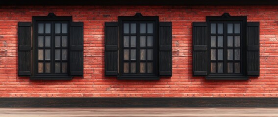 Obraz premium Brick Wall Windows.