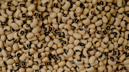 Top view soybeans texture background.