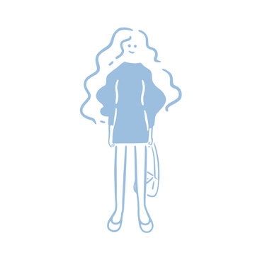 recommend clip art: 女性　線画　dress　人物