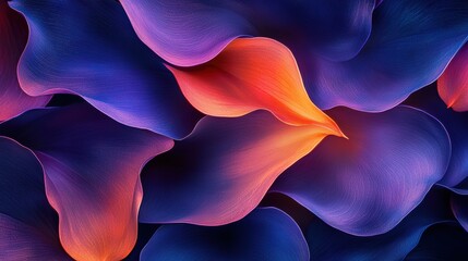 Obraz premium Abstract floral design with vibrant swirling petals