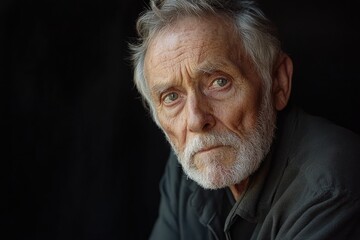 Portrait of a contemplative senior man showing wisdom and experience