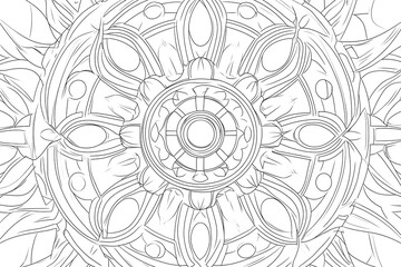 Two Golden Mandala Design