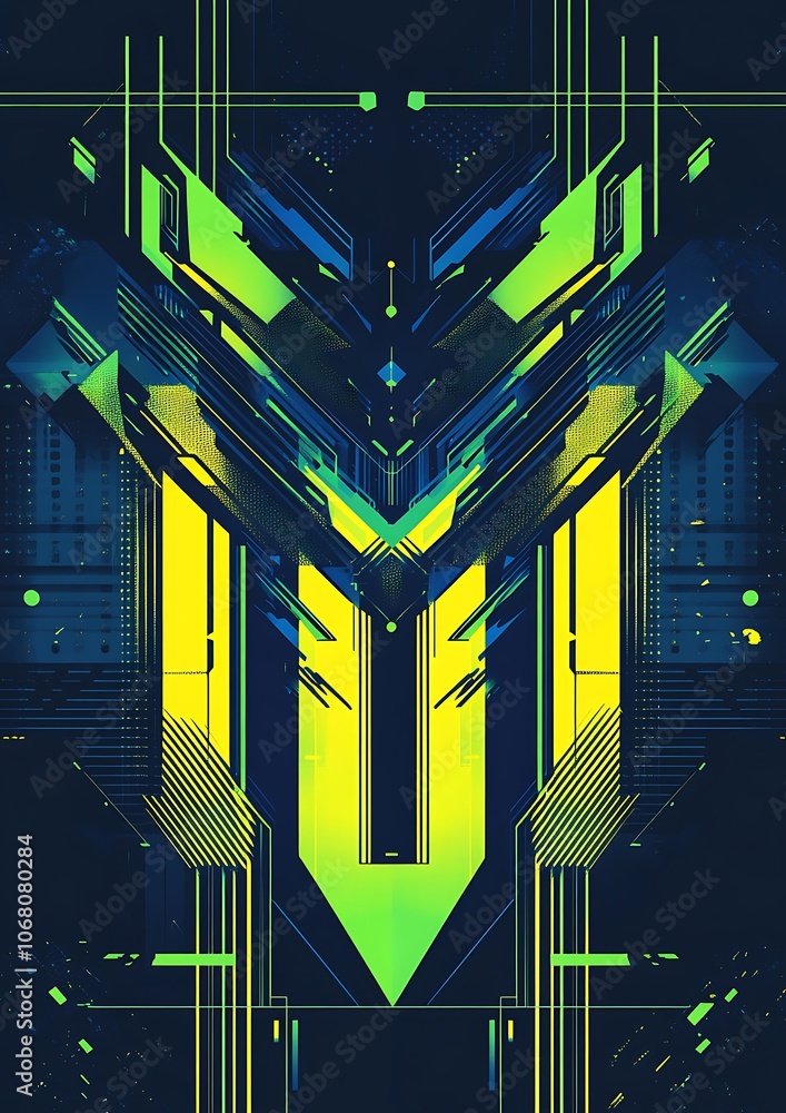 Poster abstract background with arrows