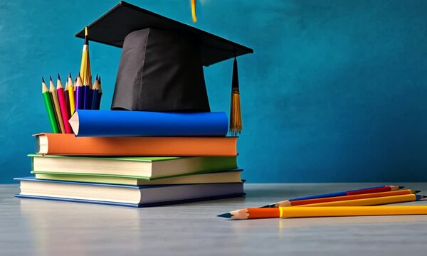 graduation cap education hat school book