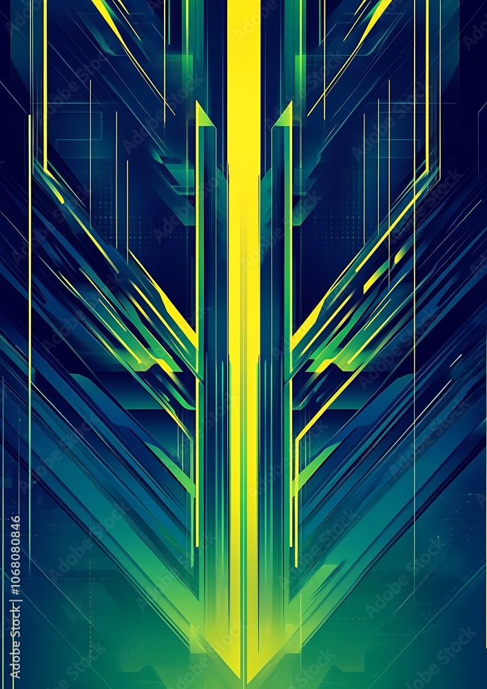 Poster abstract background with arrows
