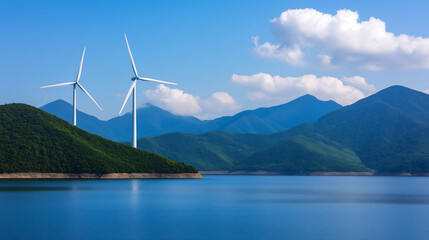 Turbine stations highlight the vital role of alternative energy sources in combating climate change, these renewable energy systems promote sustainability and contribute to a cleaner planet.