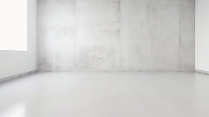 Empty Room with Concrete Walls and Floor