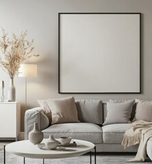 Modern Living Room Mockup.