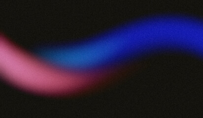 Abstract grainy color gradient texture background. Black blue magenta color noisy color flow, wave shaped, vibrant, bright, shine, glowing colors, website header design, cover, poster, banner