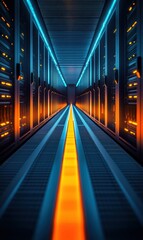 Fototapeta premium Server Room Corridor.