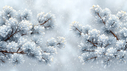 serene white background adorned with delicate snowflakes, evoking a sense of calm, purity, and winter's tranquil beauty