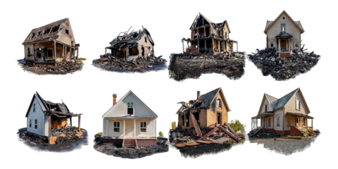Abandoned Houses After Fire Damage