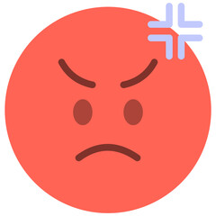 angry flat icon