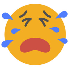 Obraz premium cry flat icon
