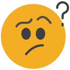 Fototapeta premium confused flat icon