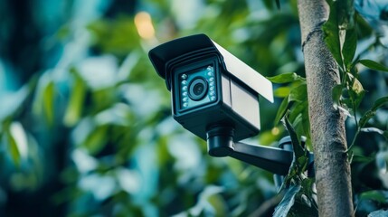 AI-powered security cameras monitoring activity in real-time.