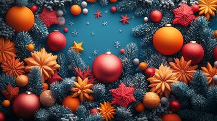 Celebrate Christmas with a Vibrant Festive Scene