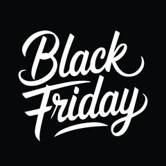 Black Friday typography style vector