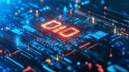 Obraz premium Concept of AI in financial services with digital graphs and growth charts.