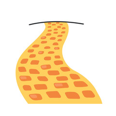 Yellow brick road icon clipart avatar logotype isolated illustration