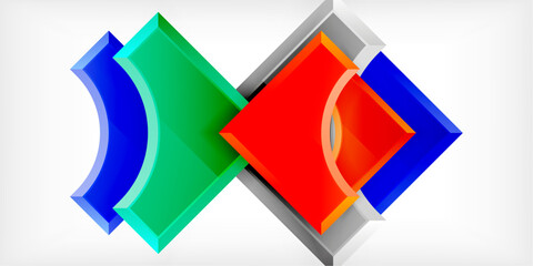 Geometric design abstract background - circles and triangles