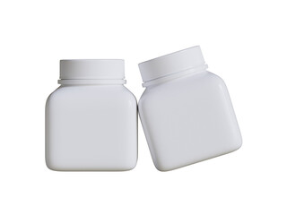 White packaging plastic bottle isolated.