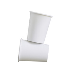 Cup white plastic for drink.