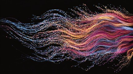 Neural network visualization showcasing the flow of data in an AI system.