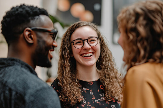 Diverse colleagues participating in a team-building activity
