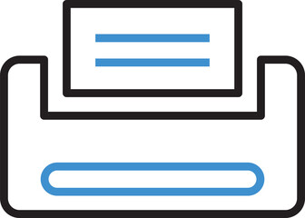 Printer Line Icon Illustration